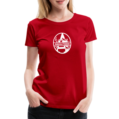 Women’s Premium T-Shirt - Airedale Terrier - Monogramm - Rot