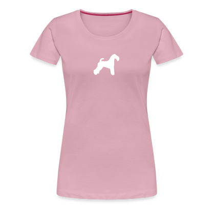 Kerry Blue Terrier-Silhouette | Women’s Premium T-Shirt - Hellrosa