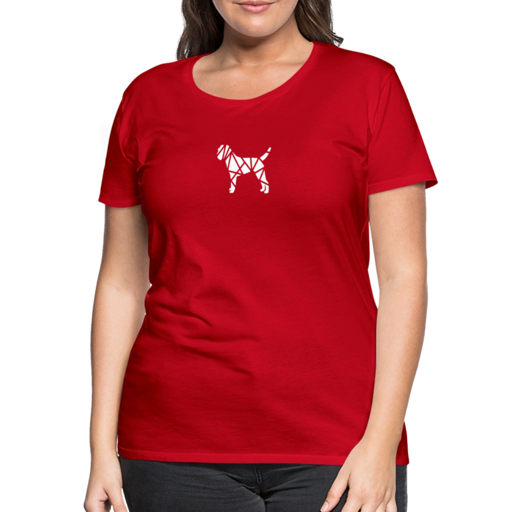 Women’s Premium T-Shirt - Border Terrier geometrisch - Rot