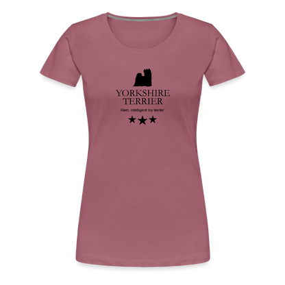 Women’s Premium T-Shirt - Yorkshire Terrier - Alert, intelligent toy terrier... - Malve