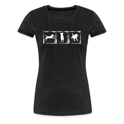 Women’s Premium T-Shirt - Border Terrier in action - Anthrazit