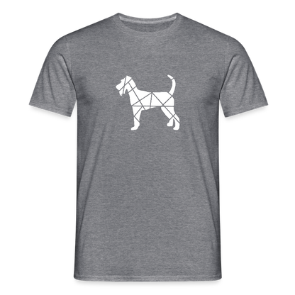 Irish Terrier geometrisch | Männer T-Shirt - Graphit meliert