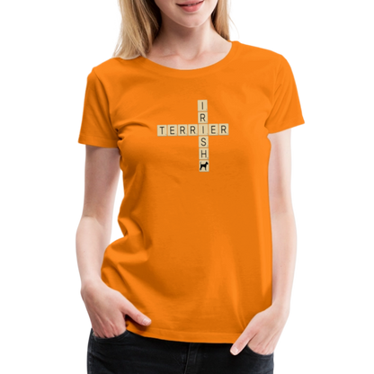 Irish Terrier - Scrabble | Women’s Premium T-Shirt - Orange