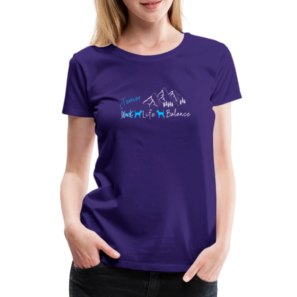 Women’s Premium T-Shirt - (Irish) Terrier Life Balance - Lila
