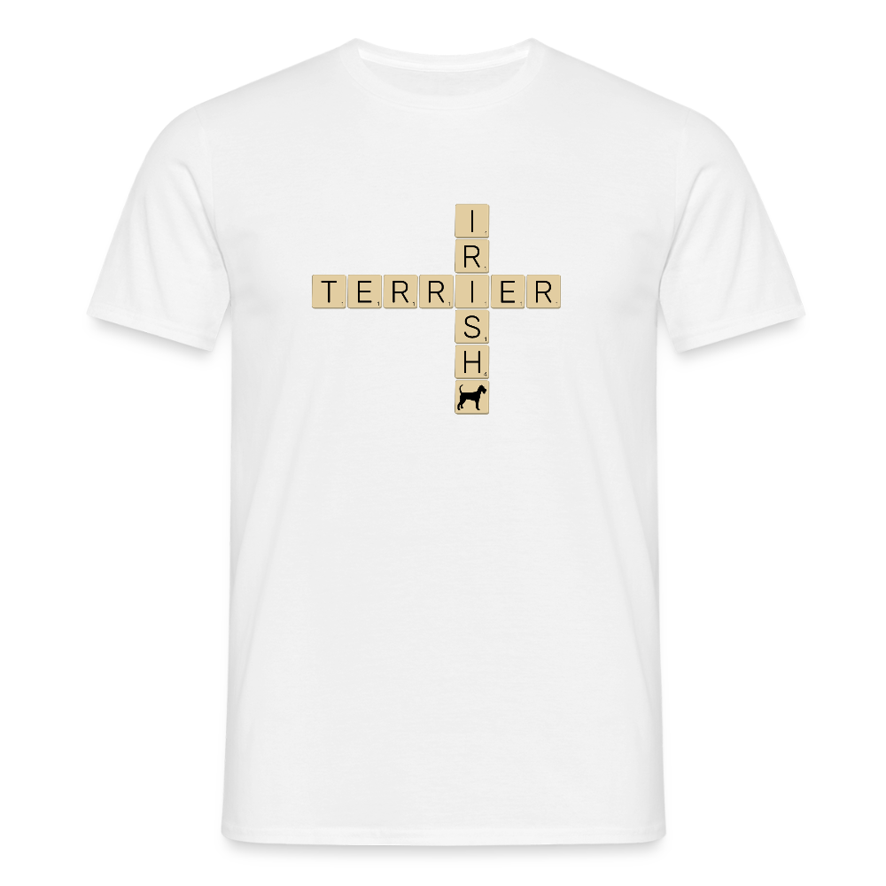 Irish Terrier - Scrabble | Männer T-Shirt - Weiß
