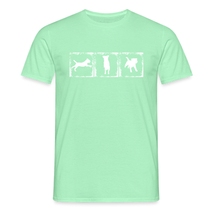 Border Terrier in action | Männer T-Shirt - Mintgrün