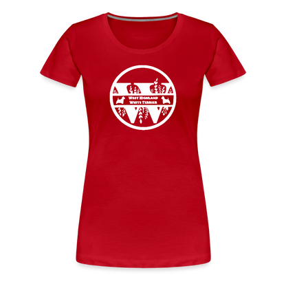 Women’s Premium T-Shirt - West Highland White Terrier - Monogramm - Rot