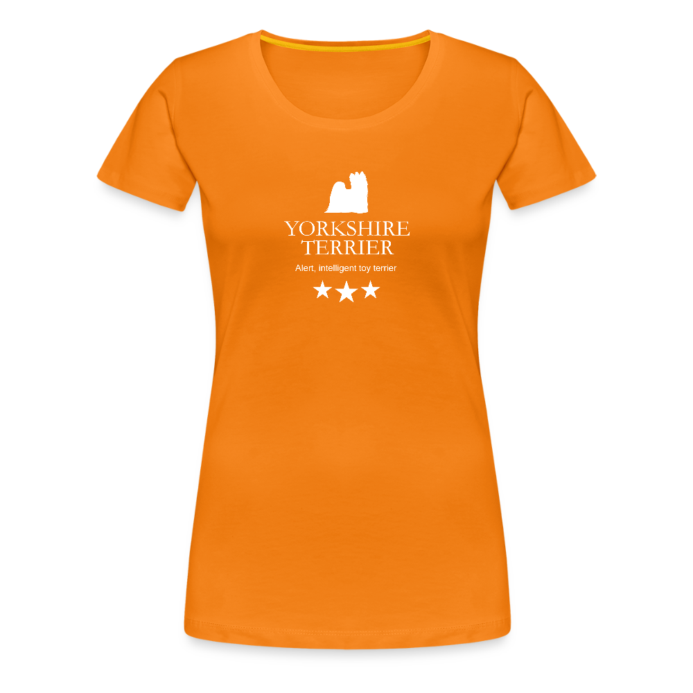 Women’s Premium T-Shirt - Yorkshire Terrier - Alert, intelligent toy terrier... - Orange