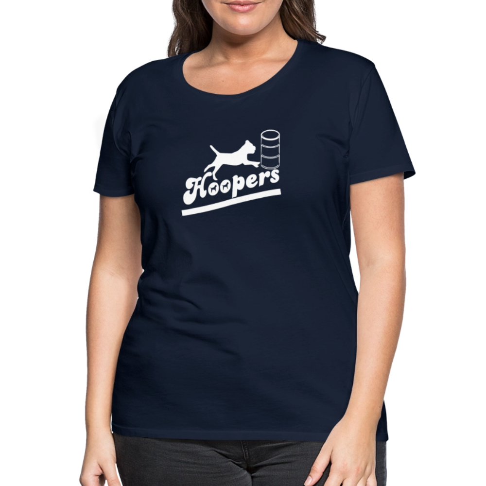 Women’s Premium T-Shirt - Hoopers mit Border Terrier - Navy