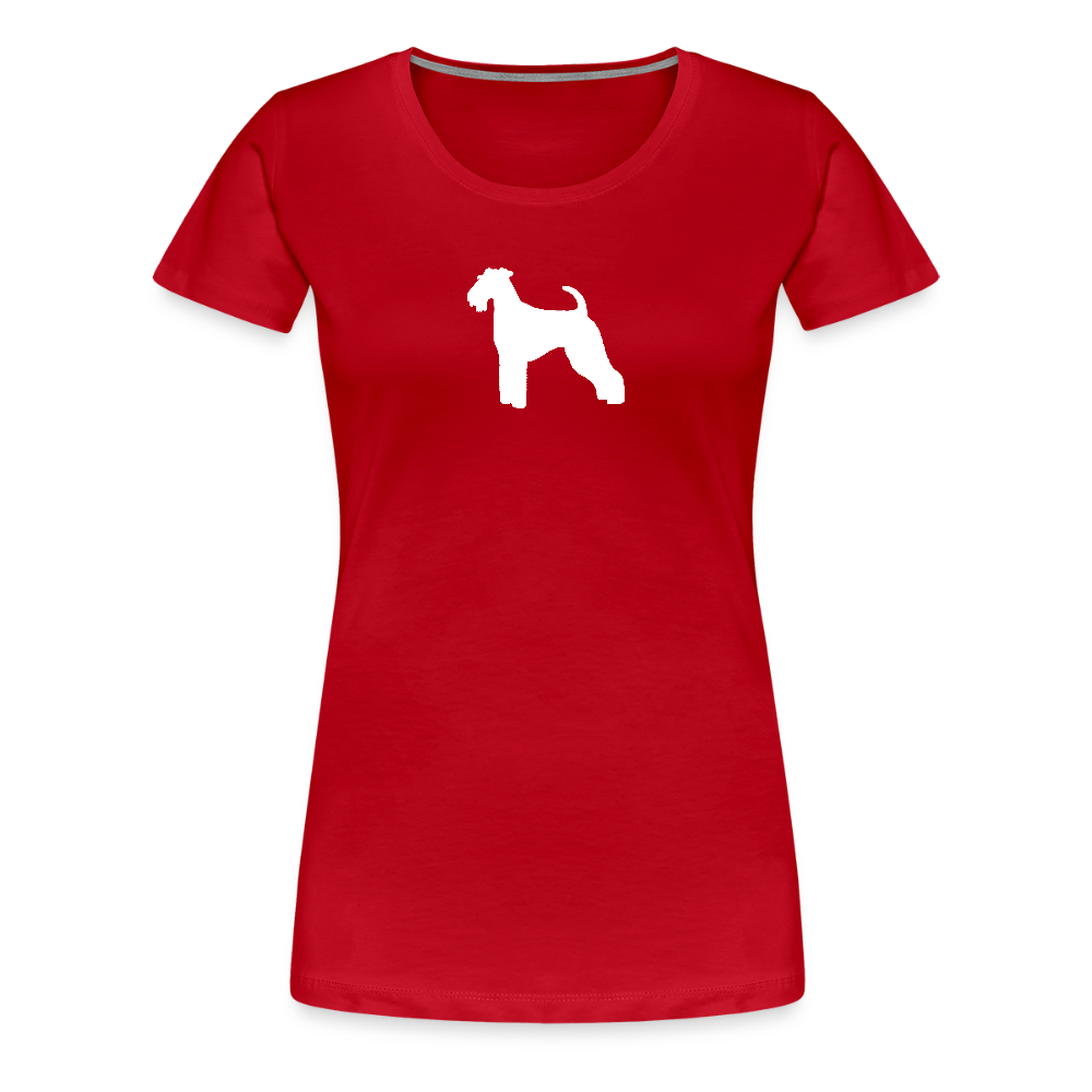 Women’s Premium T-Shirt - Airedale Terrier-Silhouette - Rot