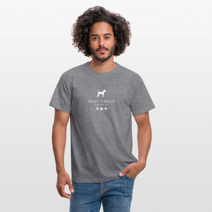 Männer Premium T-Shirt - Irish Terrier - Active, lively, wiry... - Graphit meliert