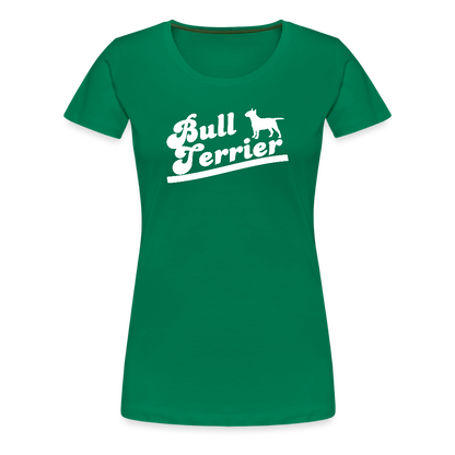 Women’s Premium T-Shirt - Bull Terrier-Schriftzug - Kelly Green