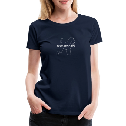 Women’s Premium T-Shirt - Foxterrier - Hashtag - Navy