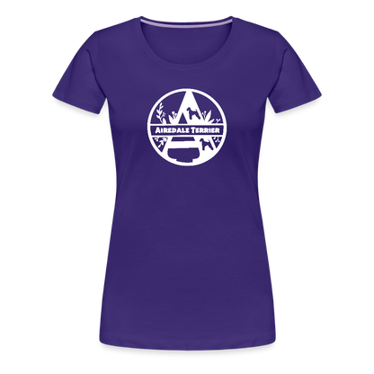 Women’s Premium T-Shirt - Airedale Terrier - Monogramm - Lila