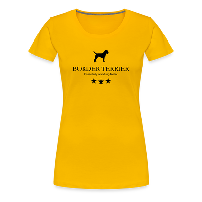 Women’s Premium T-Shirt - Border Terrier - Essentially a working terrier... - Sonnengelb