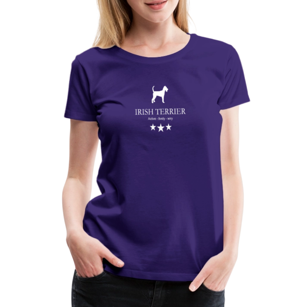 Women’s Premium T-Shirt - Irish Terrier - Active, lively, wiry... - Lila