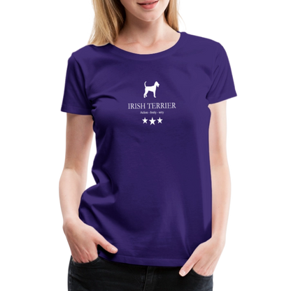Women’s Premium T-Shirt - Irish Terrier - Active, lively, wiry... - Lila