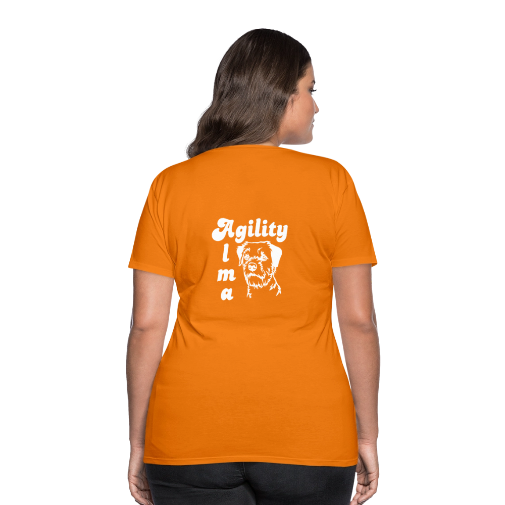 Border Terrier Agility Alma | Women’s Premium T-Shirt - Orange