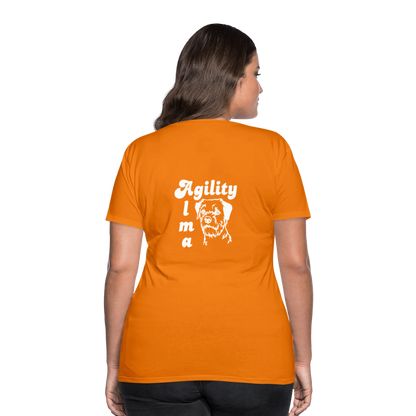 Border Terrier Agility Alma | Women’s Premium T-Shirt - Orange