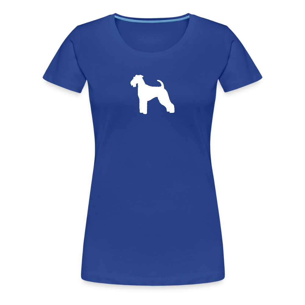 Women’s Premium T-Shirt - Airedale Terrier-Silhouette - Königsblau