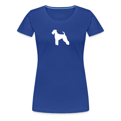 Women’s Premium T-Shirt - Airedale Terrier-Silhouette - Königsblau