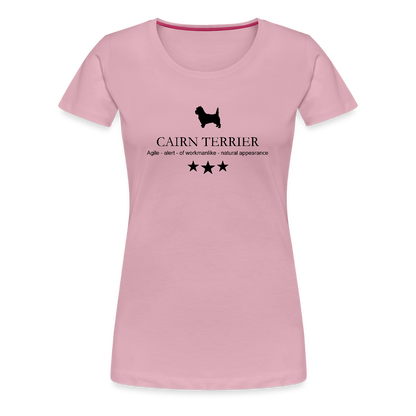 Women’s Premium T-Shirt - Cairn Terrier - Agile, alert, of workmanlinke... - Hellrosa