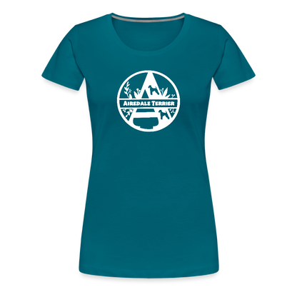 Women’s Premium T-Shirt - Airedale Terrier - Monogramm - Divablau