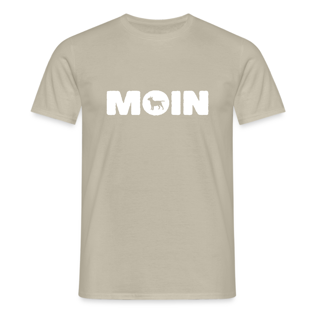 Bull Terrier - Moin | Männer T-Shirt - Sandbeige