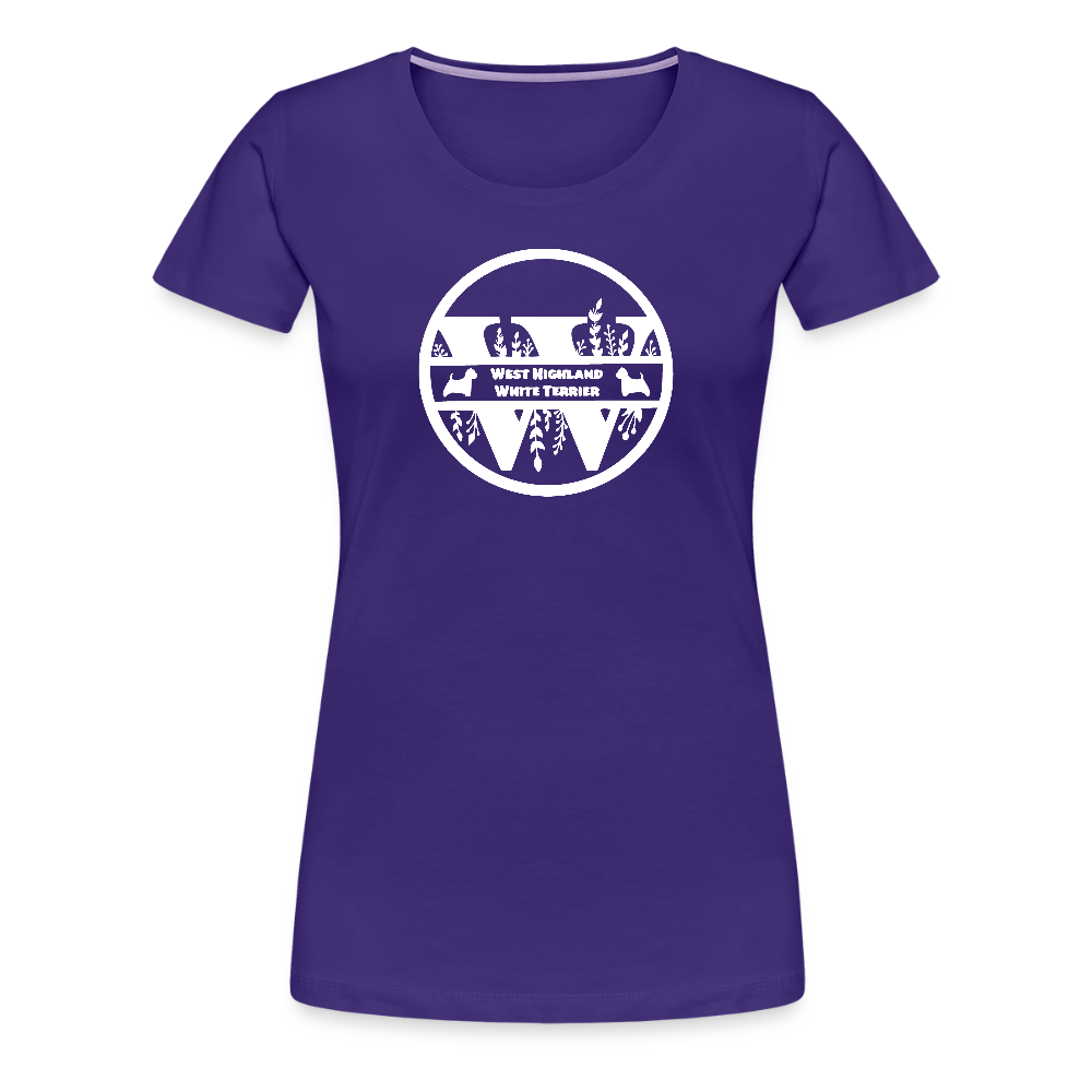 Women’s Premium T-Shirt - West Highland White Terrier - Monogramm - Lila