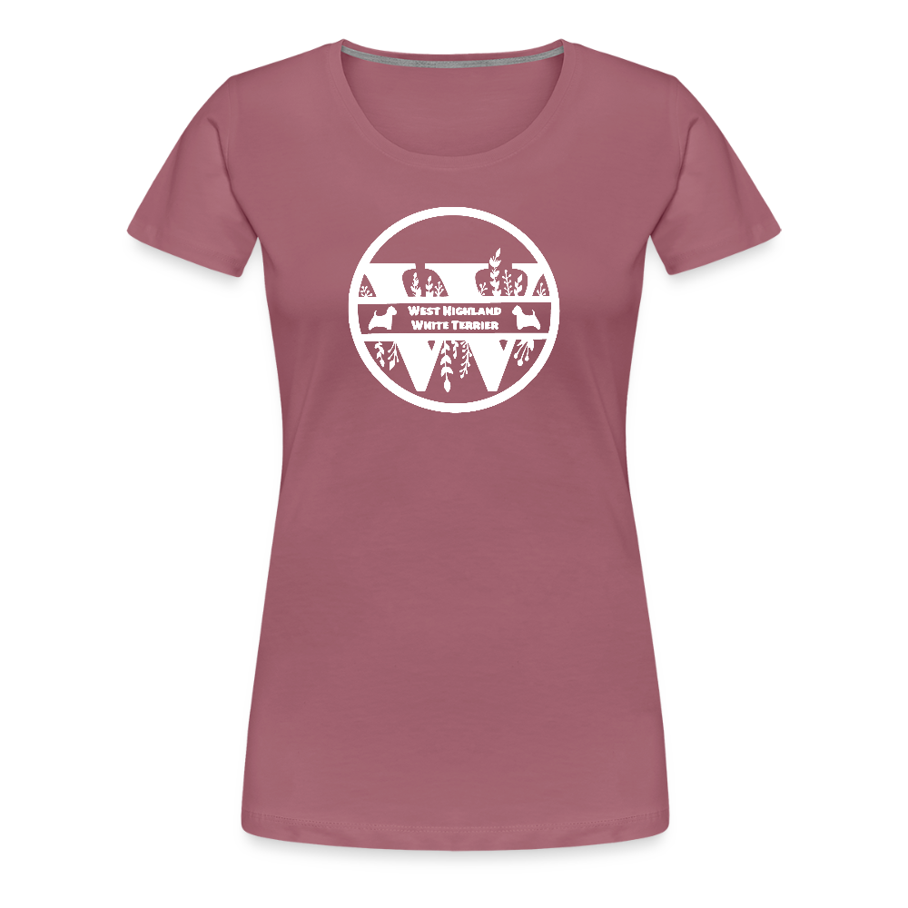Women’s Premium T-Shirt - West Highland White Terrier - Monogramm - Malve
