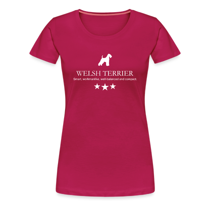 Women’s Premium T-Shirt - Welsh Terrier - Smart, workmanlike, well-balanced and compact... - dunkles Pink