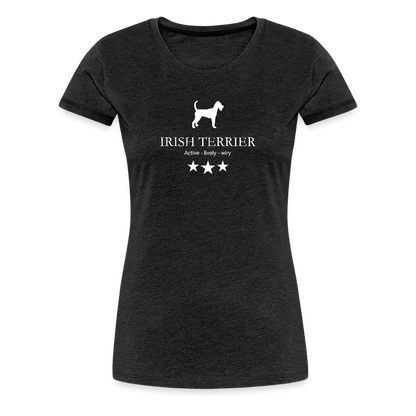 Women’s Premium T-Shirt - Irish Terrier - Active, lively, wiry... - Anthrazit