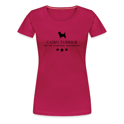 Women’s Premium T-Shirt - Cairn Terrier - Agile, alert, of workmanlinke... - dunkles Pink