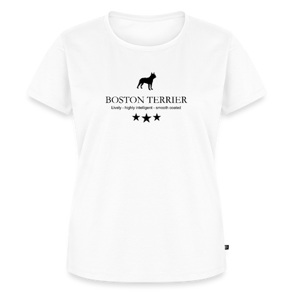 Women’s Premium T-Shirt - Boston Terrier - Lively, highly intelligent, smooth coated... - Weiß