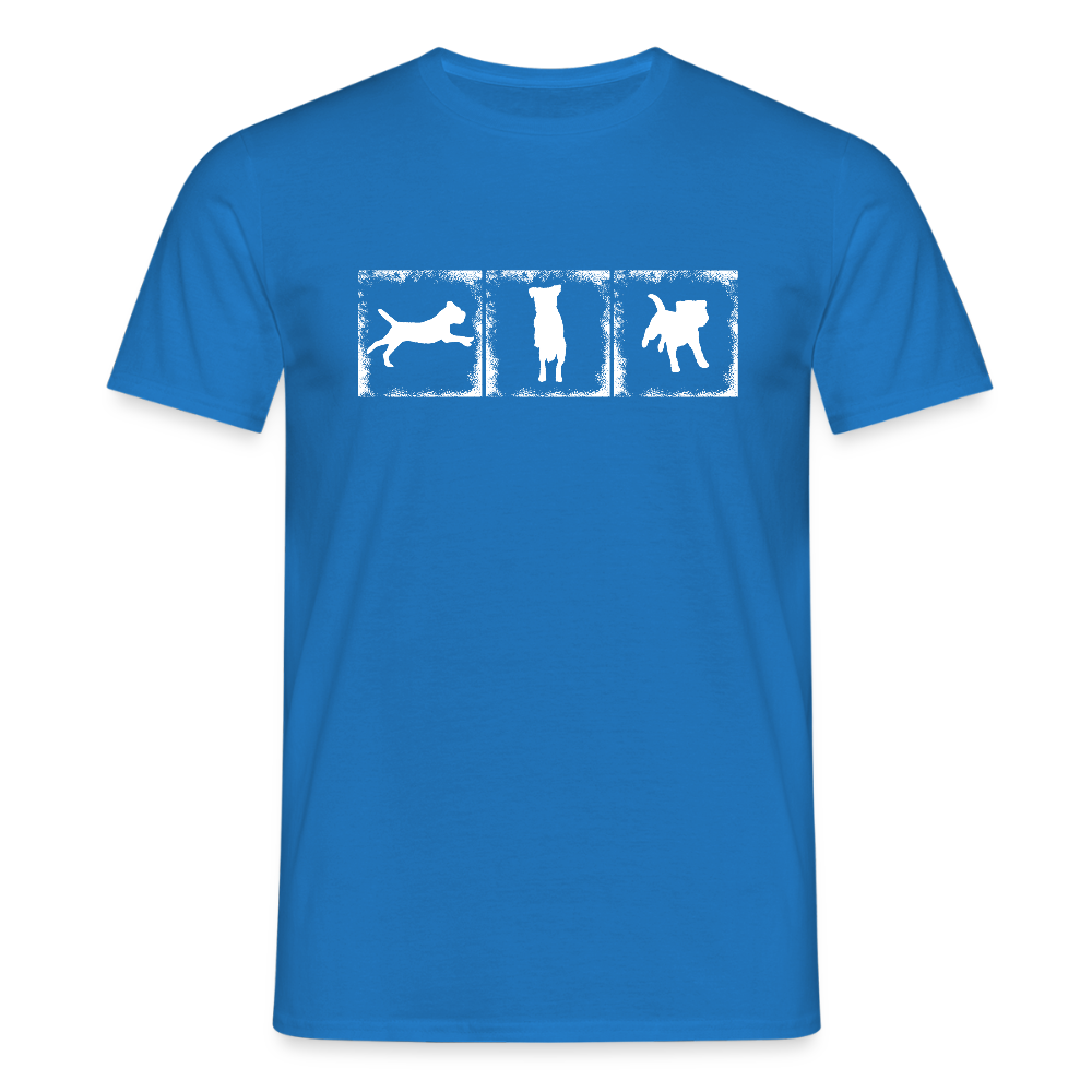 Border Terrier in action | Männer T-Shirt - Royalblau