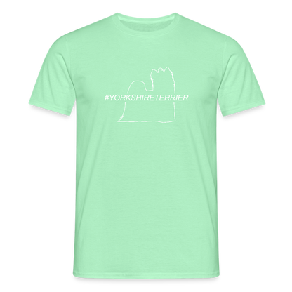 Yorkshire Terrier - Hashtag | Männer T-Shirt - Mintgrün