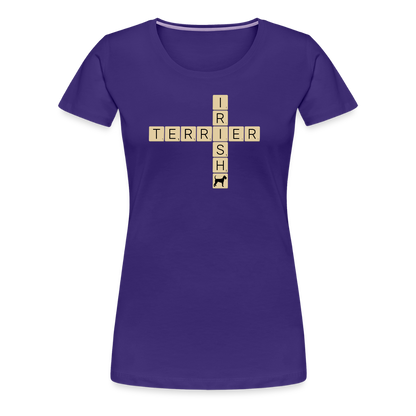 Irish Terrier - Scrabble | Women’s Premium T-Shirt - Lila
