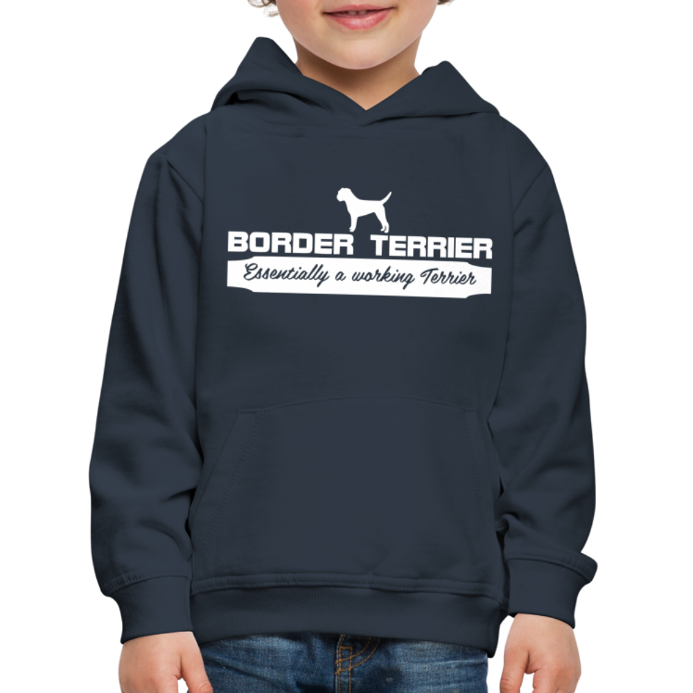 Kinder Premium Hoodie - Border Terrier - Essentially a working Terrier... - Navy