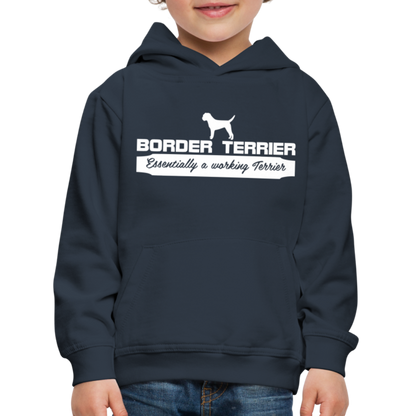 Kinder Premium Hoodie - Border Terrier - Essentially a working Terrier... - Navy