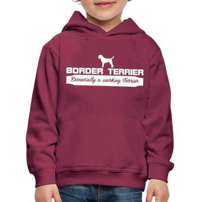 Kinder Premium Hoodie - Border Terrier - Essentially a working Terrier... - Bordeaux