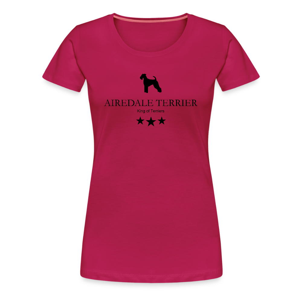 Women’s Premium T-Shirt - Airedale Terrier - King of terriers... - dunkles Pink