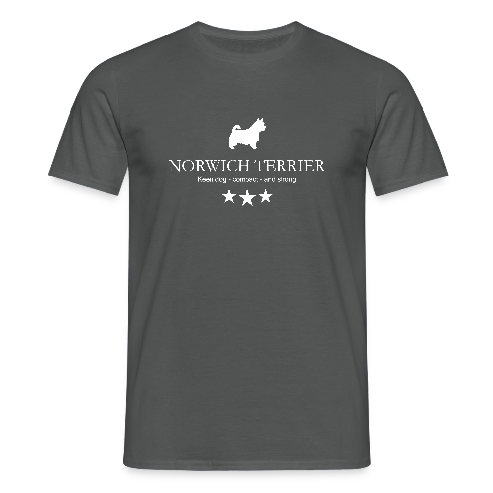 Norwich Terrier - Keen dog, compact and strong... | Männer T-Shirt - Anthrazit