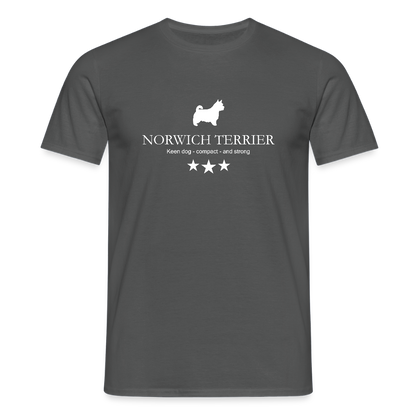 Norwich Terrier - Keen dog, compact and strong... | Männer T-Shirt - Anthrazit