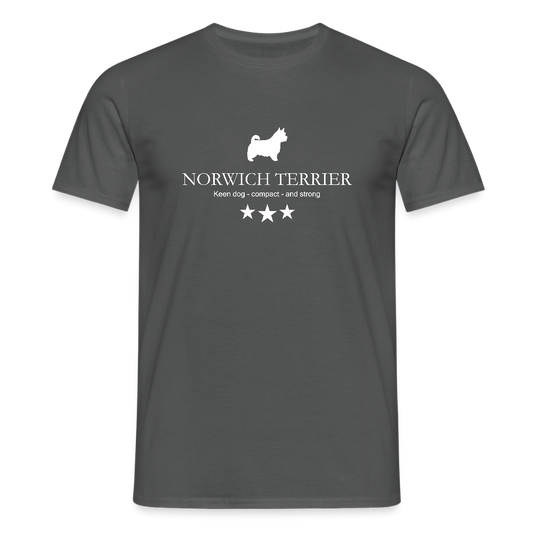 Norwich Terrier - Keen dog, compact and strong... | Männer T-Shirt - Anthrazit