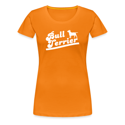 Women’s Premium T-Shirt - Bull Terrier-Schriftzug - Orange
