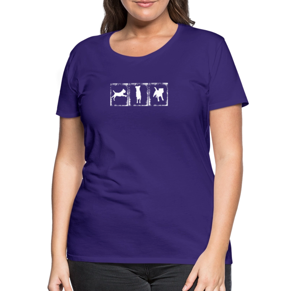 Women’s Premium T-Shirt - Border Terrier in action - Lila