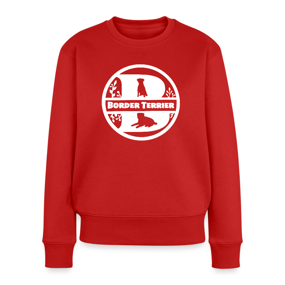 Frauen Premium Pullover - Border Terrier - Monogramm - Rot