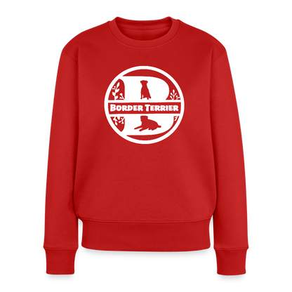 Frauen Premium Pullover - Border Terrier - Monogramm - Rot