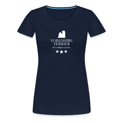Women’s Premium T-Shirt - Yorkshire Terrier - Alert, intelligent toy terrier... - Navy