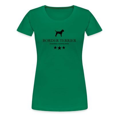 Women’s Premium T-Shirt - Border Terrier - Essentially a working terrier... - Kelly Green